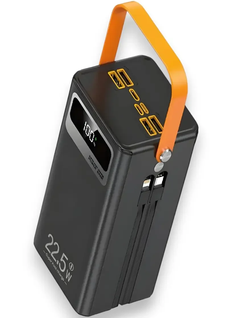 Павербанк TUGII Y104 зі швидкою зарядкою 40000 mAh 22,5W та кабелями 2 шт. Чорний (PGHR4366)