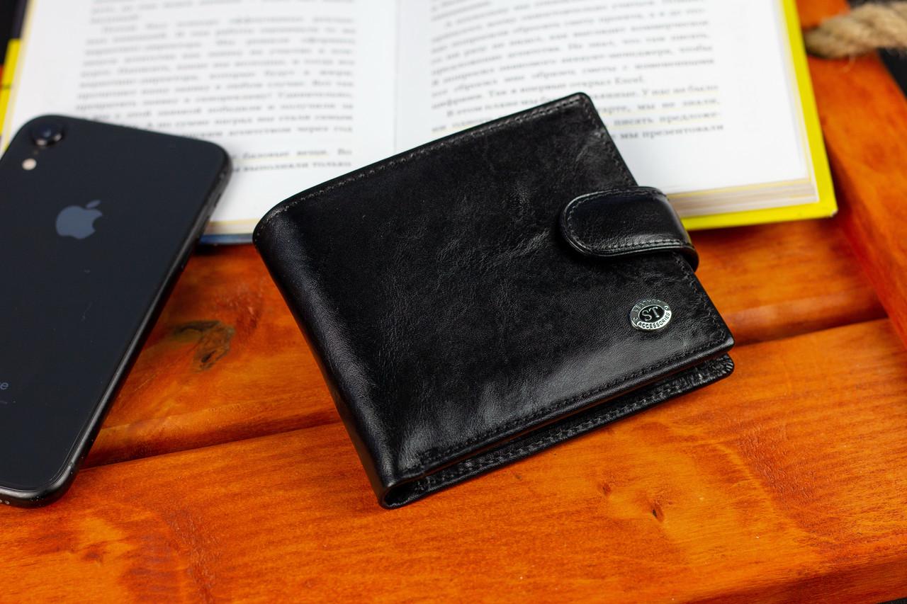 Портмоне мужское ST Leathe из натуральной кожи Черный (В104) - фото 7