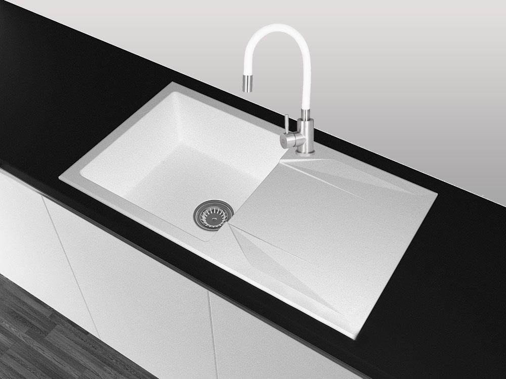 Змішувач для кухні гнучкий Continent GRO i15 Білий (28613715) - фото 3