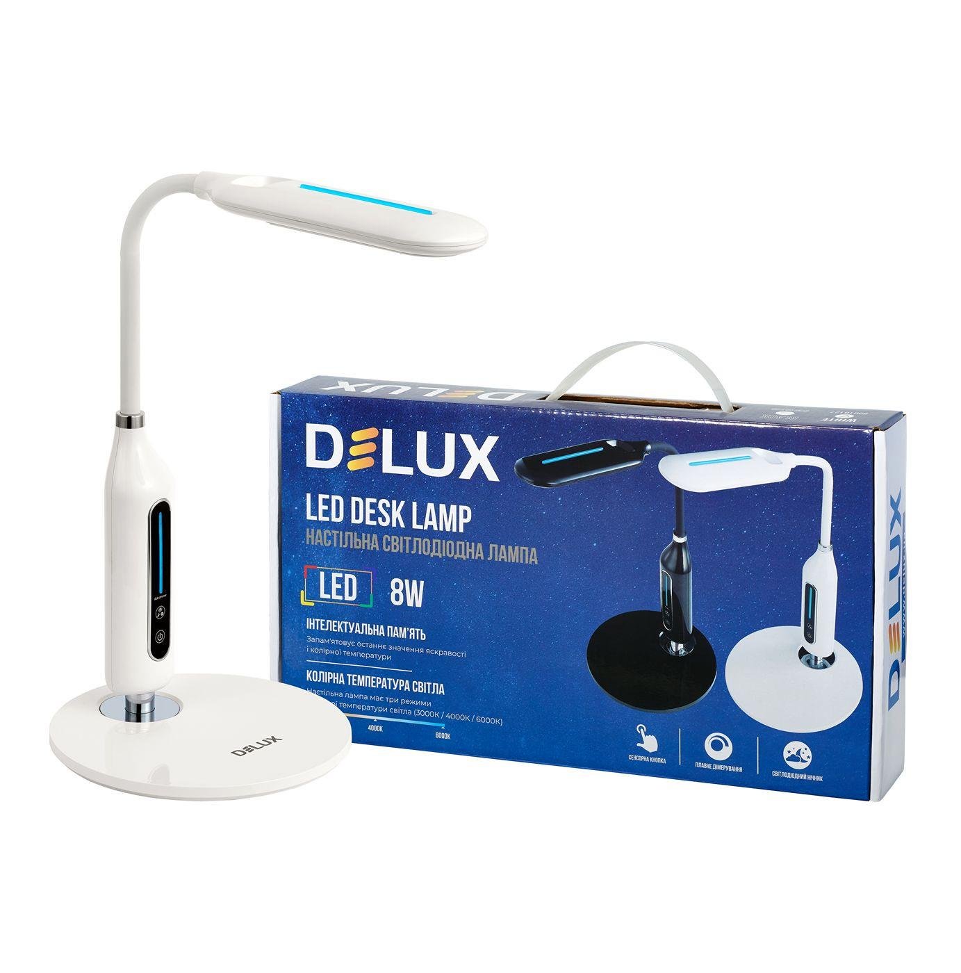 Настільна лампа LED Delux TF-510 8 Вт Білий (18906)