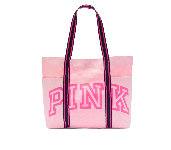 Сумка шопер пляжная pink canvas tote Рожевий Сумка шопер пляжная pink canvas tote Рожевий
