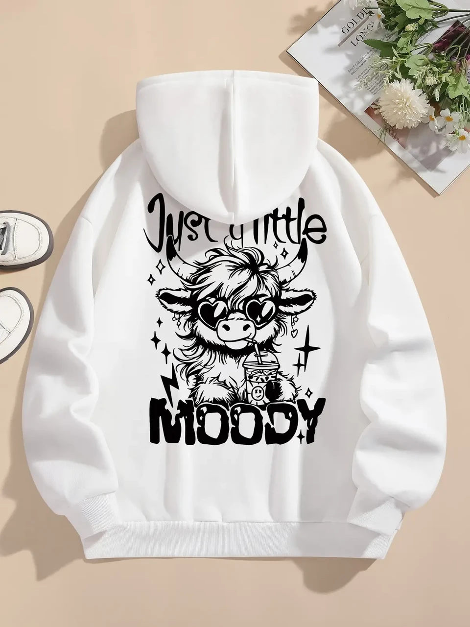 Худи женское с принтом Pin-000-2720 XXXL Белый (2700321897)