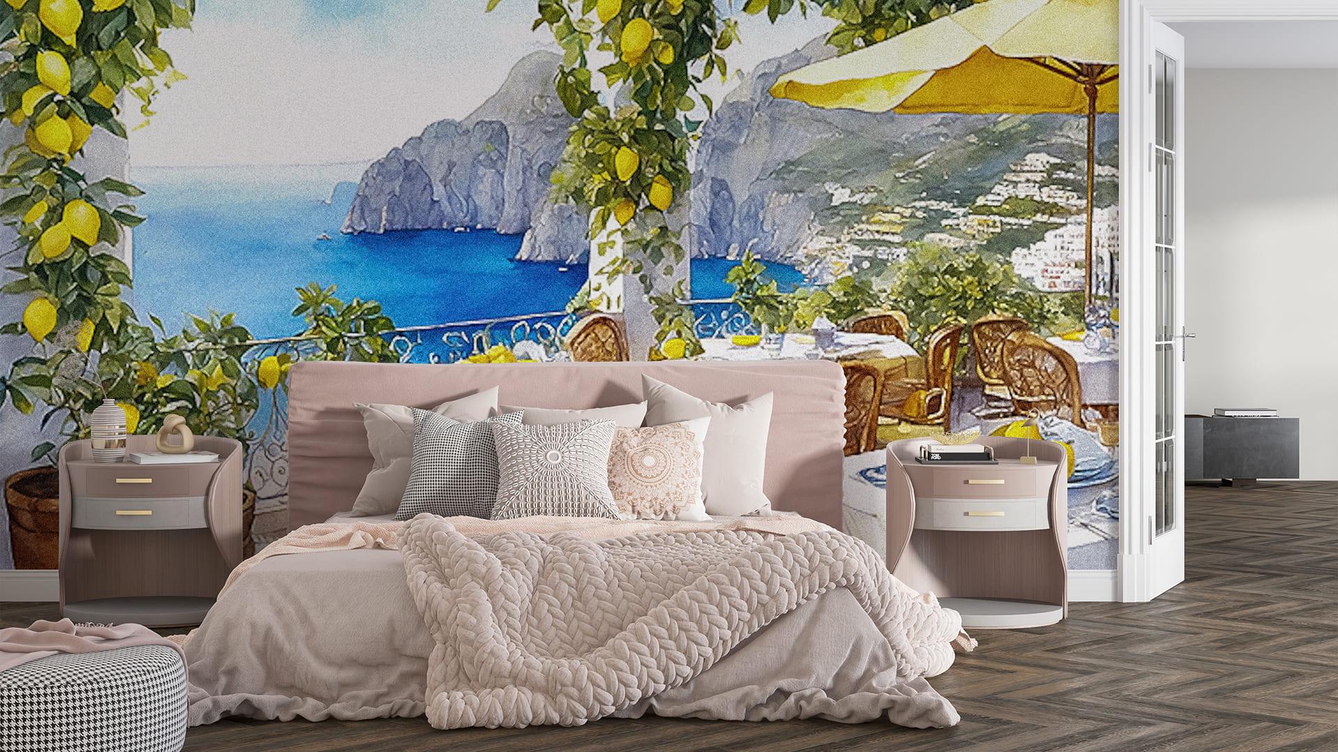 Фотообои флизелиновые Styleo Print-walls Лимонная терраса 0719 300х250 см (Pw-0719/2)
