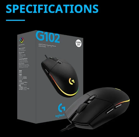 Мишка комп'ютерна Logitech G102 Lightsync Blue - фото 3