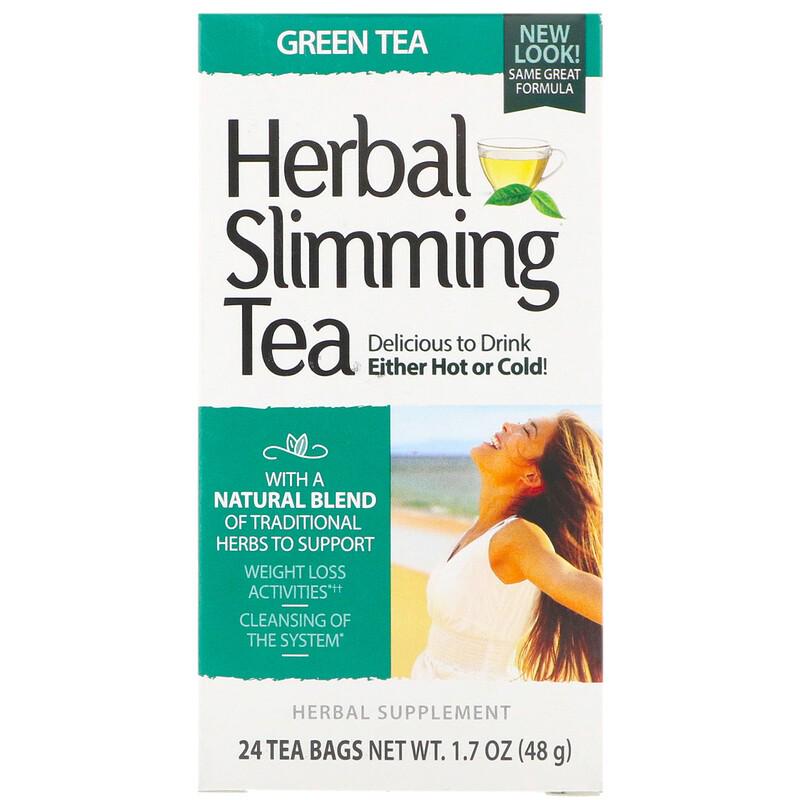 Чай 21st Century Herbal Slimming Tea 24 пакета Зеленый чай