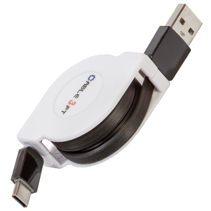 Дата кабель рулетка USB-Type C 1 м Tolus 3FT - фото 3