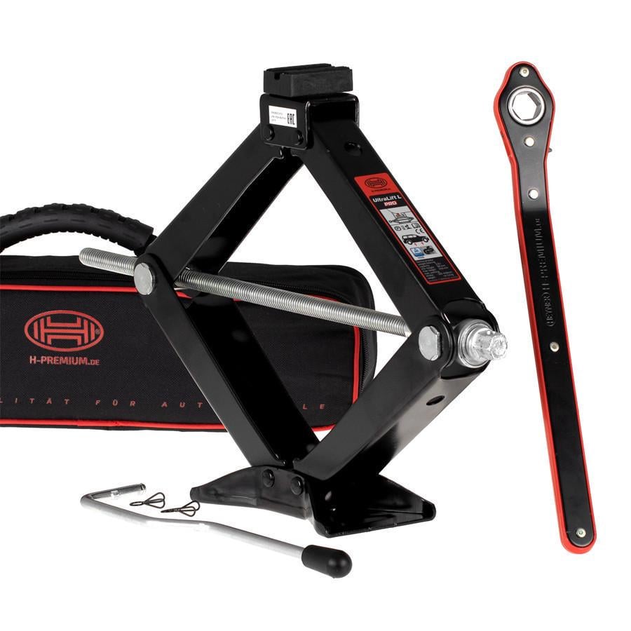 Премиум домкрат винтовой с ручкой-трещеткой Heyner 347210 BlackEdition 2 т (098322)