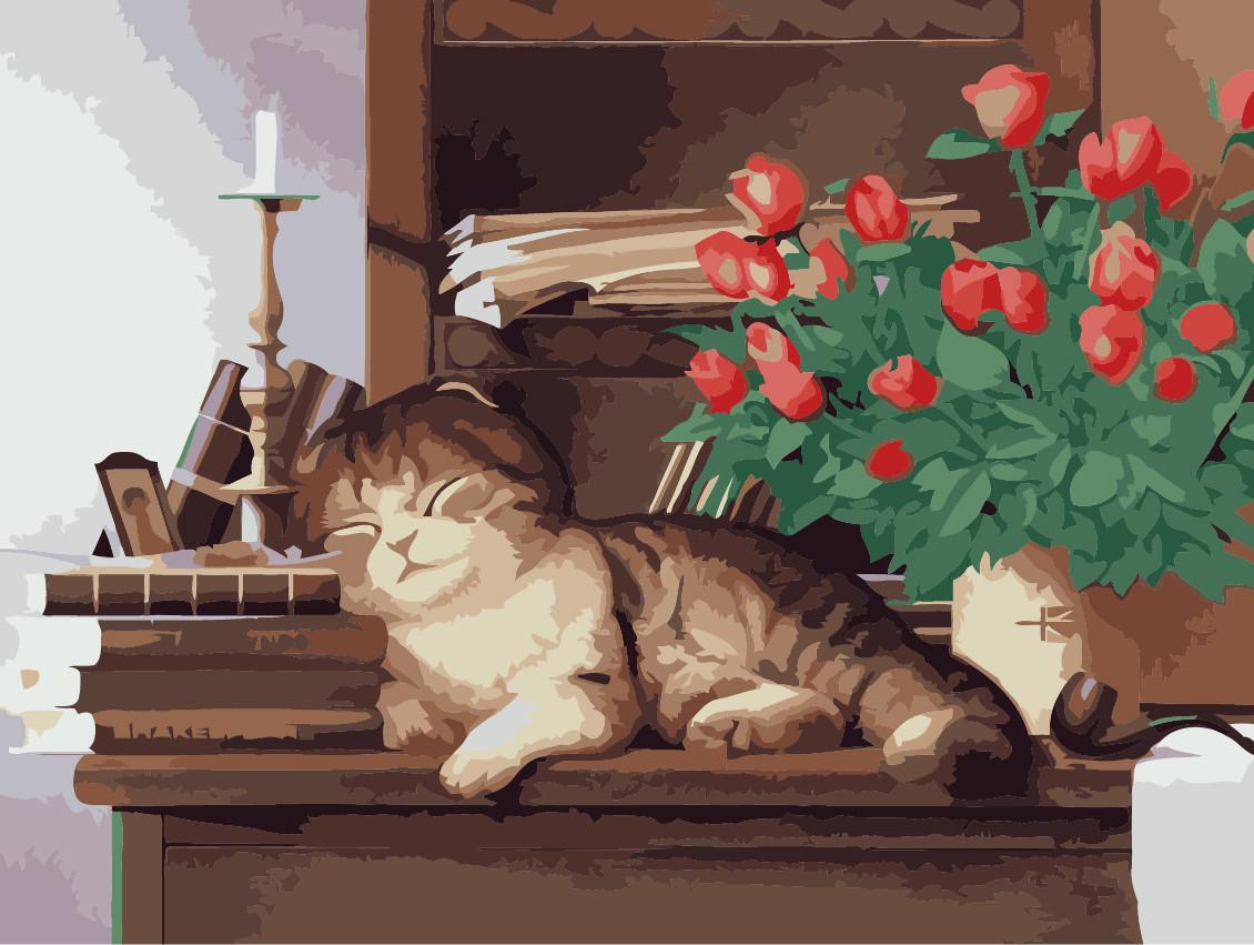 Картина по номерам Идейка Домашний любимец 30x40 см (skl-КНО2441)