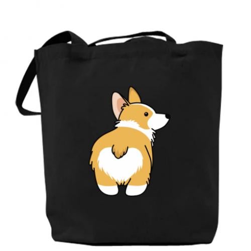 Шоппер Corgi back 37x41 см Черный (2829232-2-83626) - фото 1