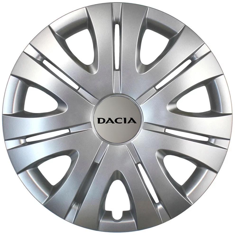 Ковпаки SJS з логотипом Dacia 408 R16 4 шт. Срібний (31008858)