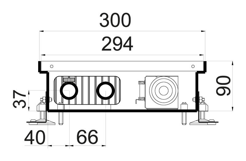 Конвектор внутрішньопідлоговий Polvax Kv 300.2250.90 - фото 2