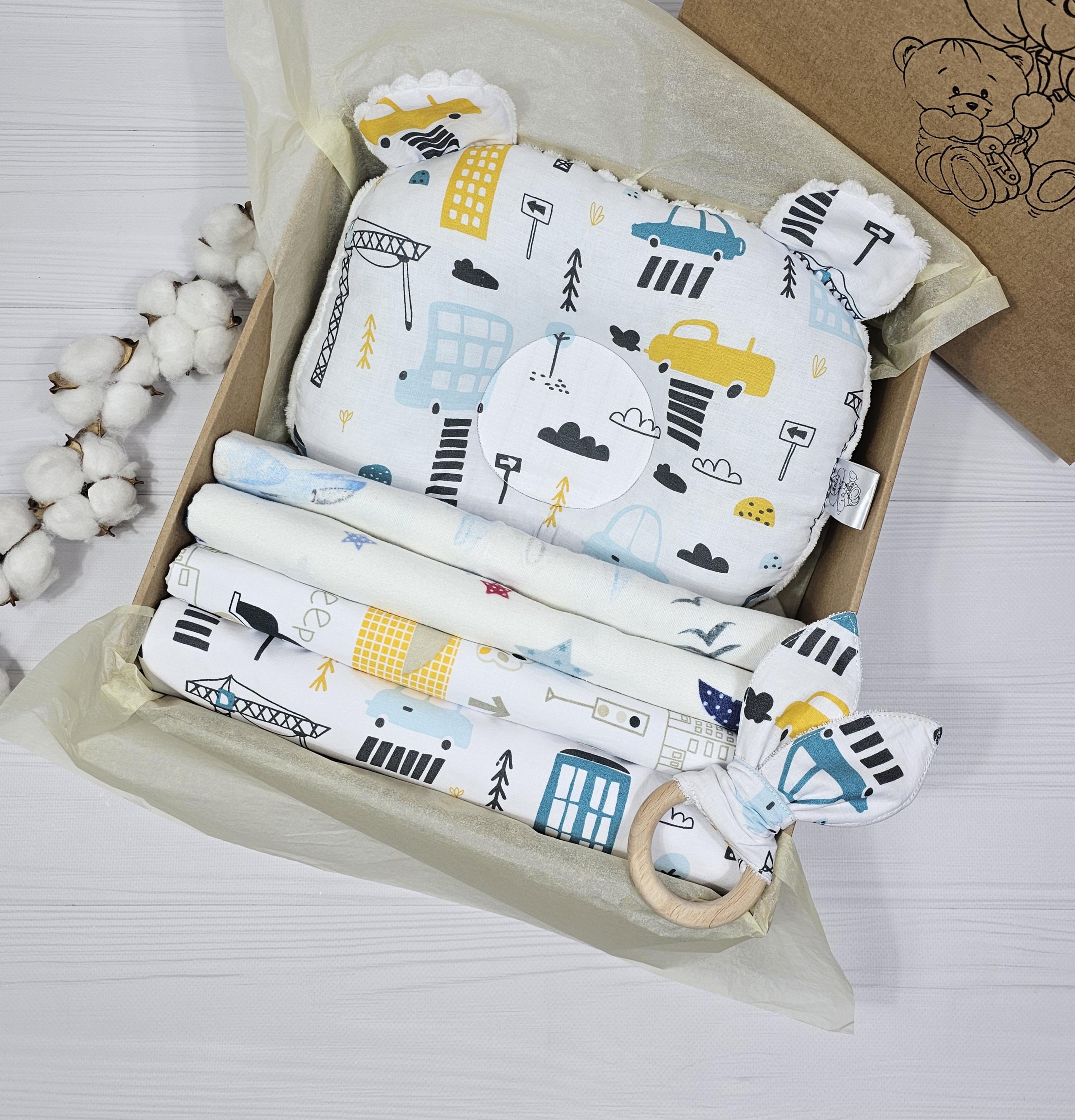 Набор пеленок a.l.babybox Машины в городе 6 шт. Голубой (18236802)