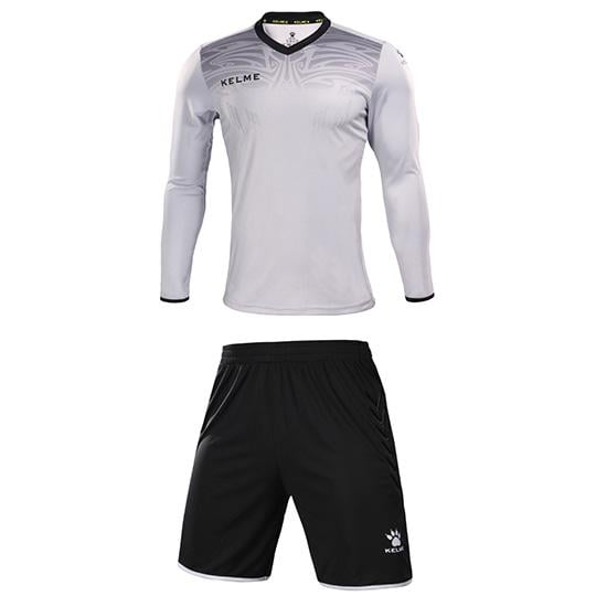 Комплект вратарской формы Kelme Zamora д/р M Серый/Черный