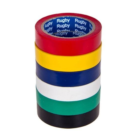 Изолента Rugby ПВХ 50 м 6 шт. (MMS-IZ50A-P)