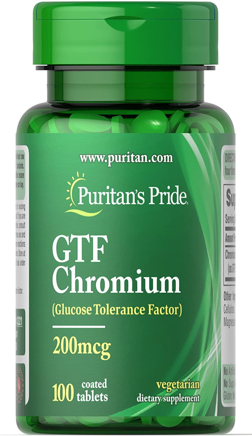 Хром Puritan's Pride GTF 200 мг 100 таблеток (00000001155)