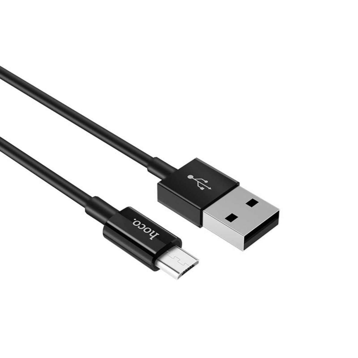 Кабель Hoco X23 Skilled Micro charging data cable Black