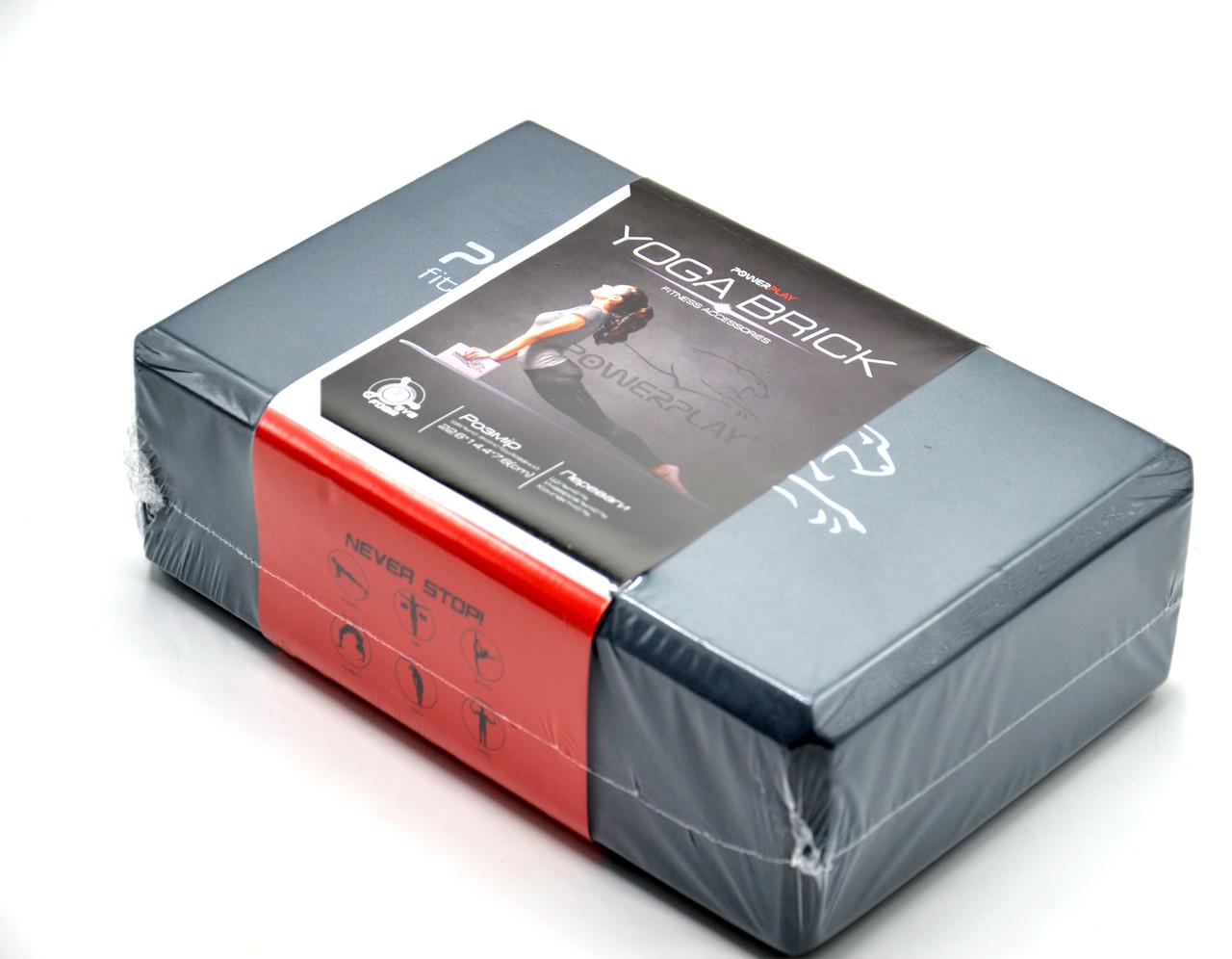 Блоки для йоги PowerPlay 4006 Yoga Brick EVA 2 шт. Сірий (A-012908) - фото 8