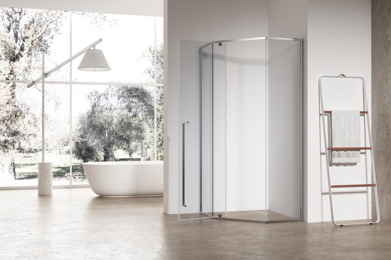 Душевая кабина без поддона KOER SR SC06-100x100x200-TR-01 прозрачное стекло Easy Clean 8 мм Хром (KR5365) - фото 3 Душевая кабина без поддона KOER SR SC06-100x100x200-TR-01 прозрачное стекло Easy Clean 8 мм Хром (KR5365) - фото 3