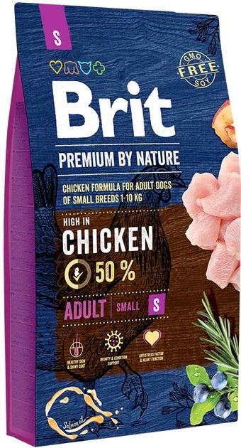 Корм сухой для взрослых собак мелких пород Brit Premium S с курицей 8 кг