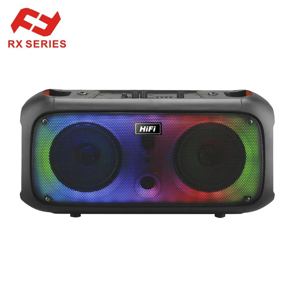 Портативная акустическая система RX-6248C-6,5 "x2 с RGB с микрофоном и пультом 20 W (360c70d0) - фото 8