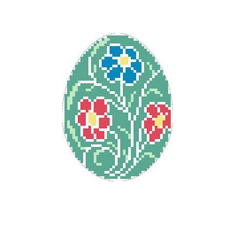 Схема сшитая пасхальная игрушка для вышивки бисером и нитками на ткани (ТР277аБ)