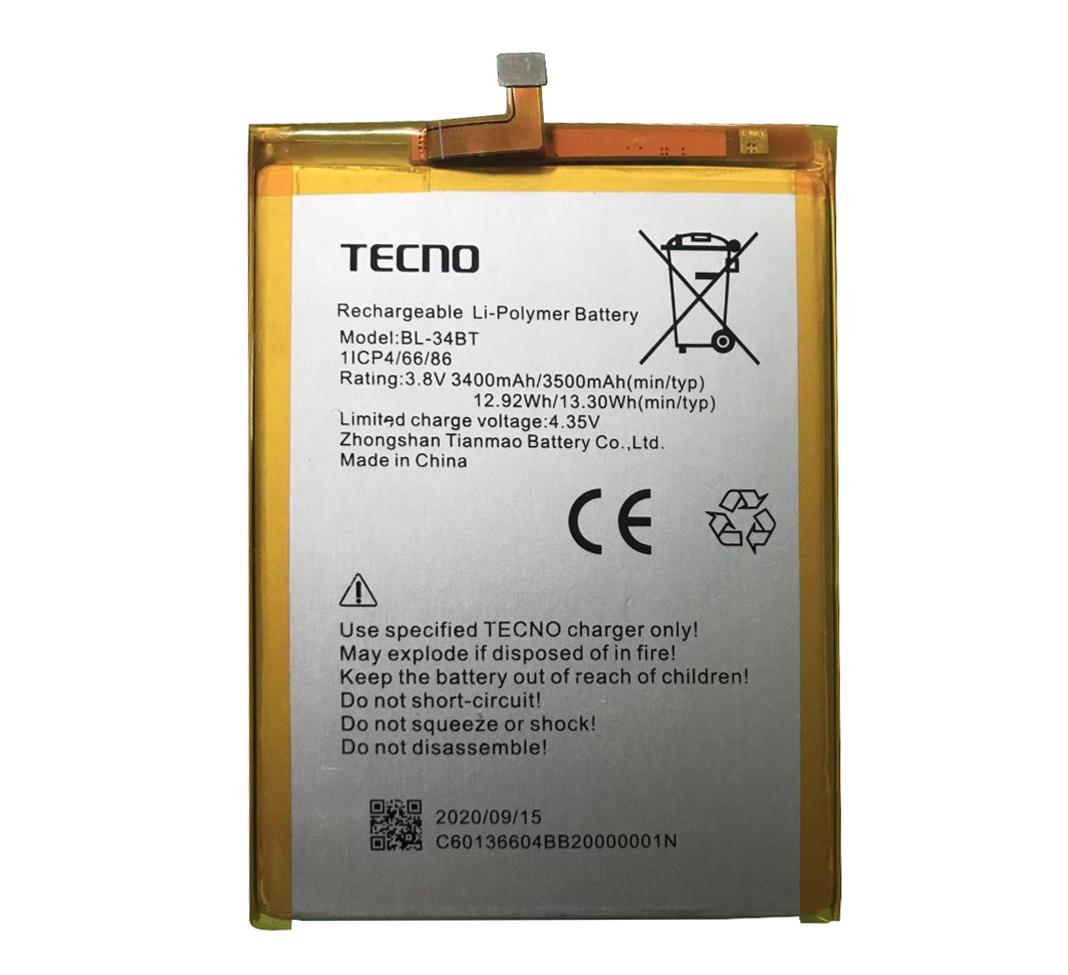 Акумулятор для Tecno Spark 2 KA7 3500 mAh (BL-34BT)