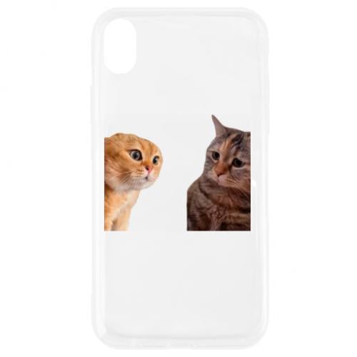 Чехол для iPhone XR Коты разговаривают Мем (16426449-46-197215)
