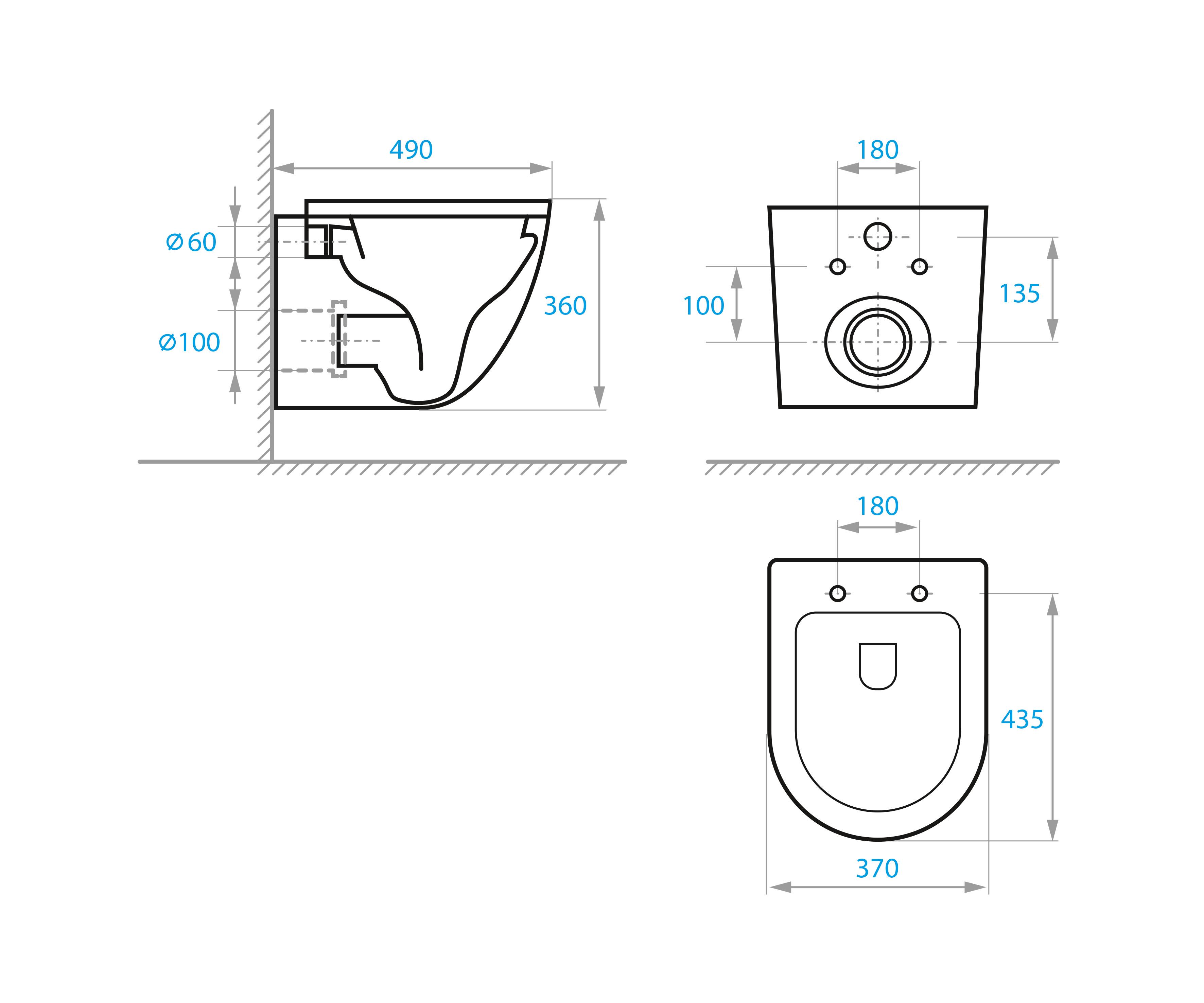 Унитаз подвесной Koller Pool Round Smart RN-0490-RW безобедочный с сиденьем с микролифтом (148475) - фото 3 Унитаз подвесной Koller Pool Round Smart RN-0490-RW безобедочный с сиденьем с микролифтом (148475) - фото 3