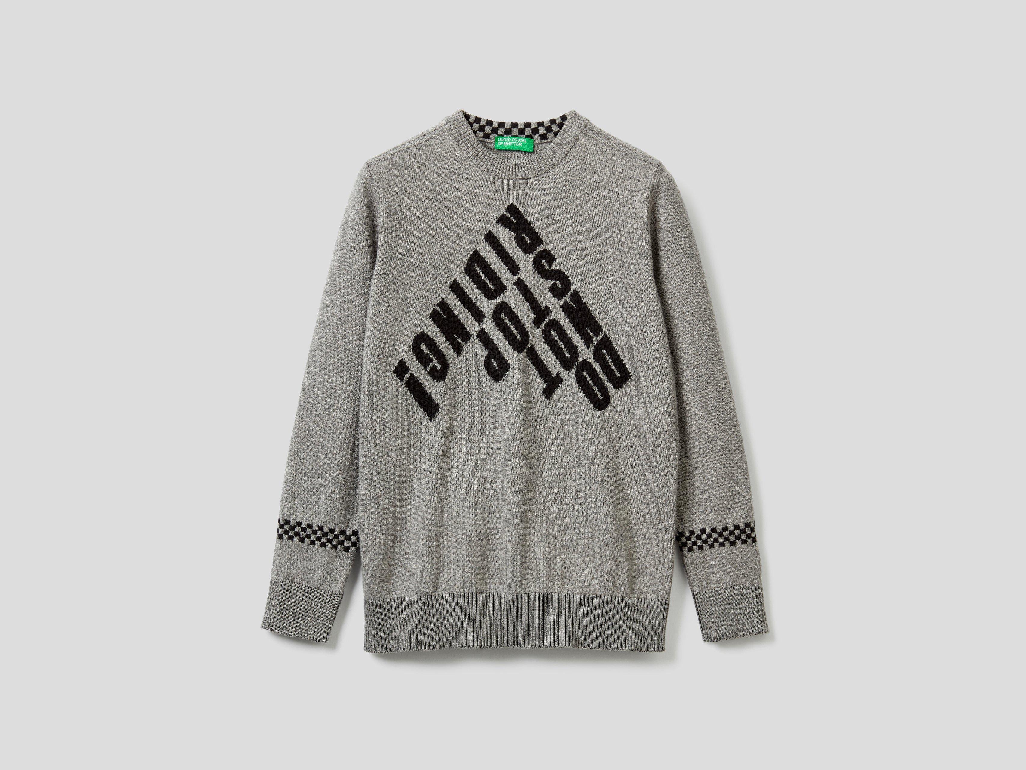 Светр дитячий Benetton XXXL Сірий (112cq1101.g)