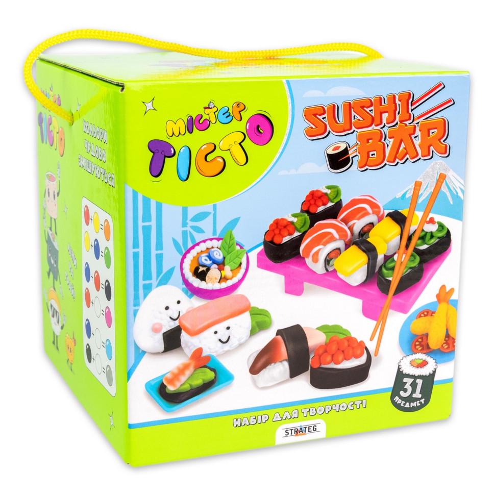 Творчество Strateg Мистер Тесто Sushi Bar 31 пр. от 3 лет 15х15х15 см Разноцветный (PZ-340-P-213)