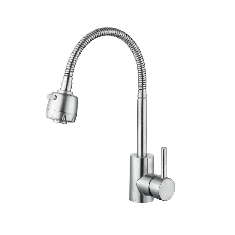 Смеситель для кухни Lidz Aria 015F41 LDARI015F41NKS45306 с гибким изливом Nickel (k35)