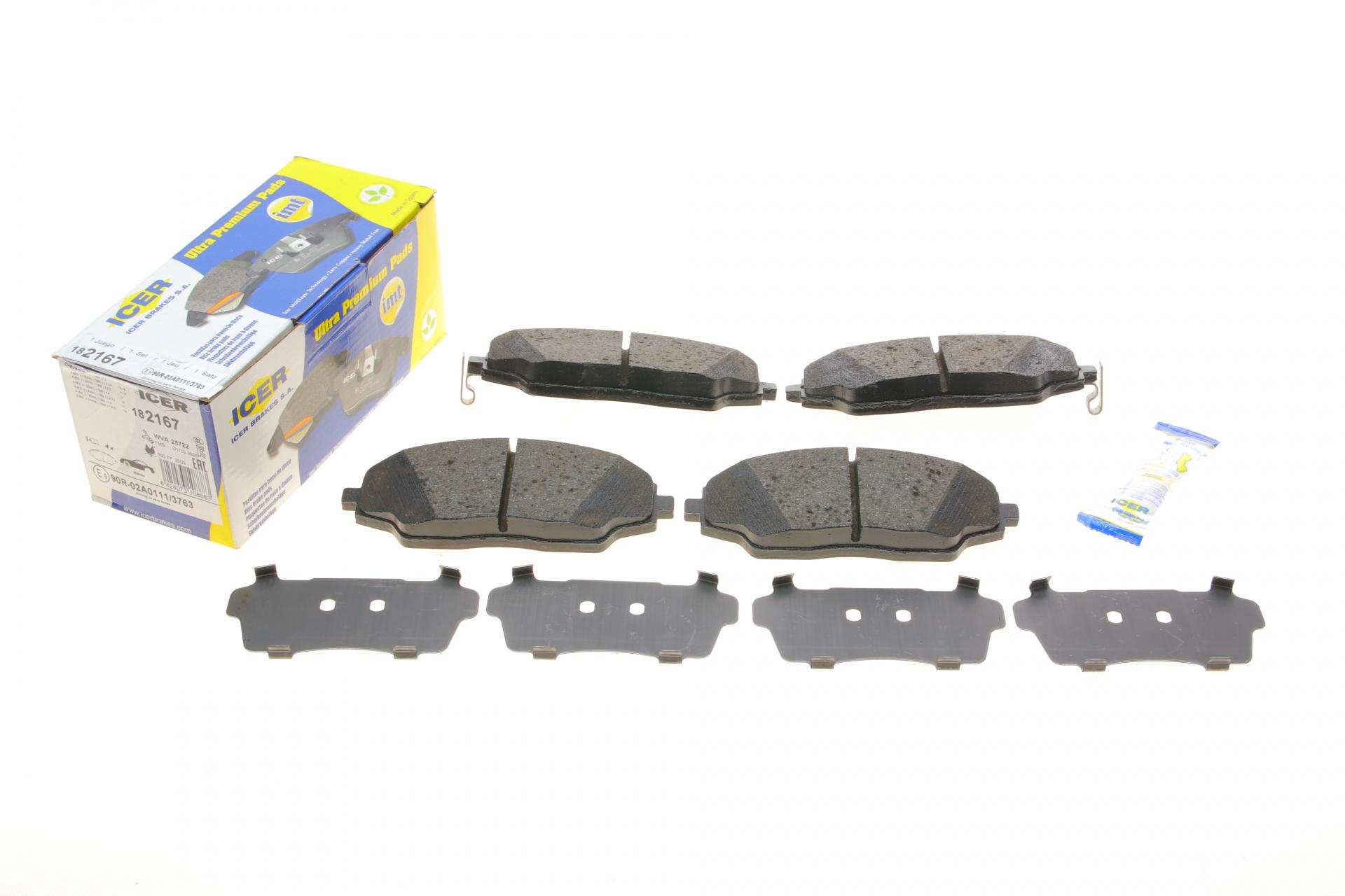 Тормозные колодки передние ICER для Chevrolet Aveo 11- (182167)