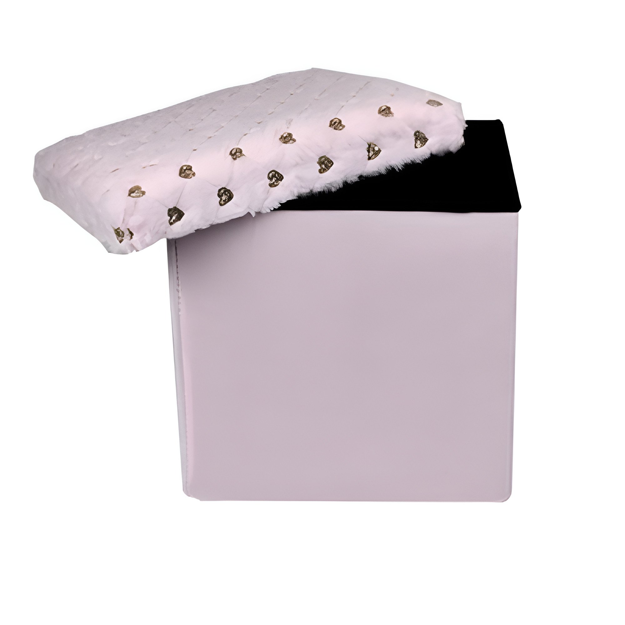 Пуф складная Stenson Golden dots 35х35х33 см Розовый (R33444)