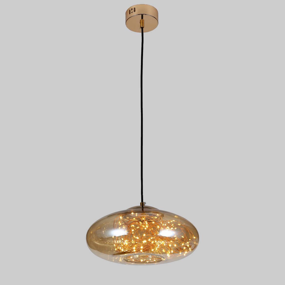 Підвіс світлодіодний скляний 25 см (52-9764-LED AMBER)
