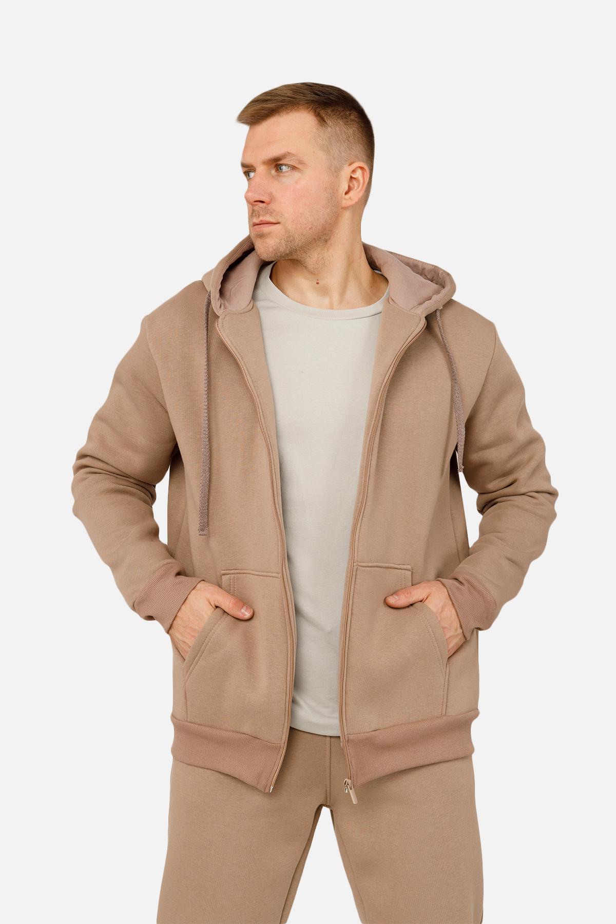 Толстовка чоловіча на блискавці ЦБ-00254629 р. 50 Капучино (SKT001005004)