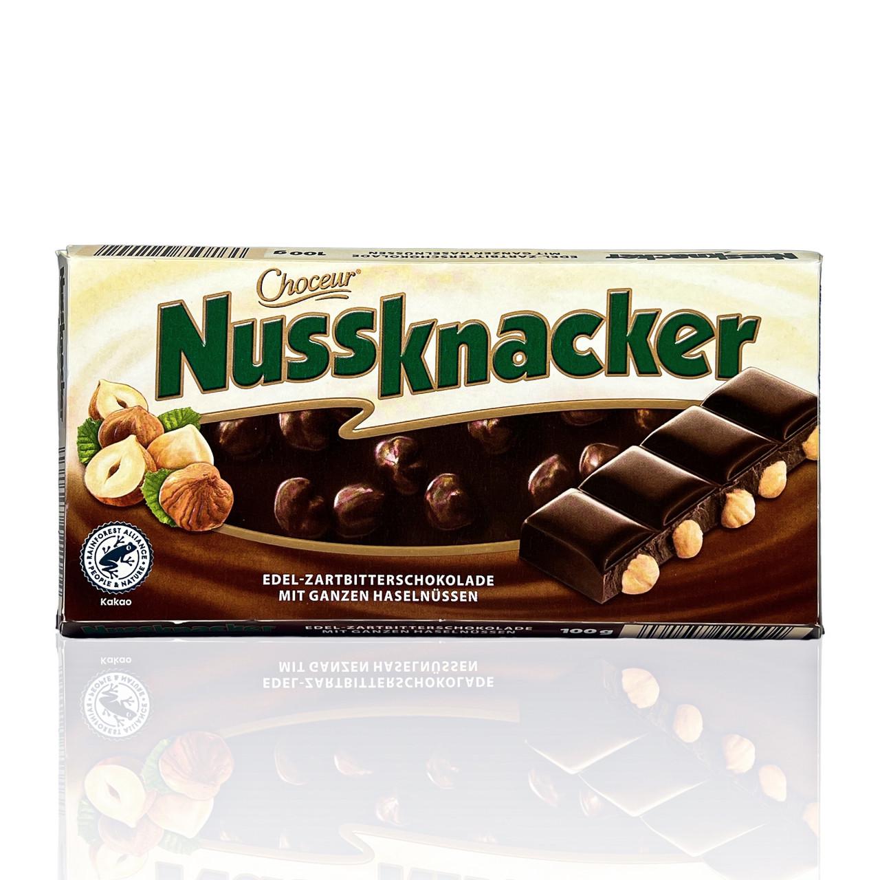 Шоколад черный NUSS KNACKER Edel-zartbitterschokolade mit haselnuss 100 г (1983433811)