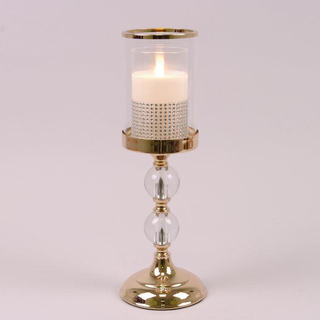 Підсвічник металевий Flora 37 см Золотий (36723) - фото 2 Підсвічник металевий Flora 37 см Золотий (36723) - фото 2