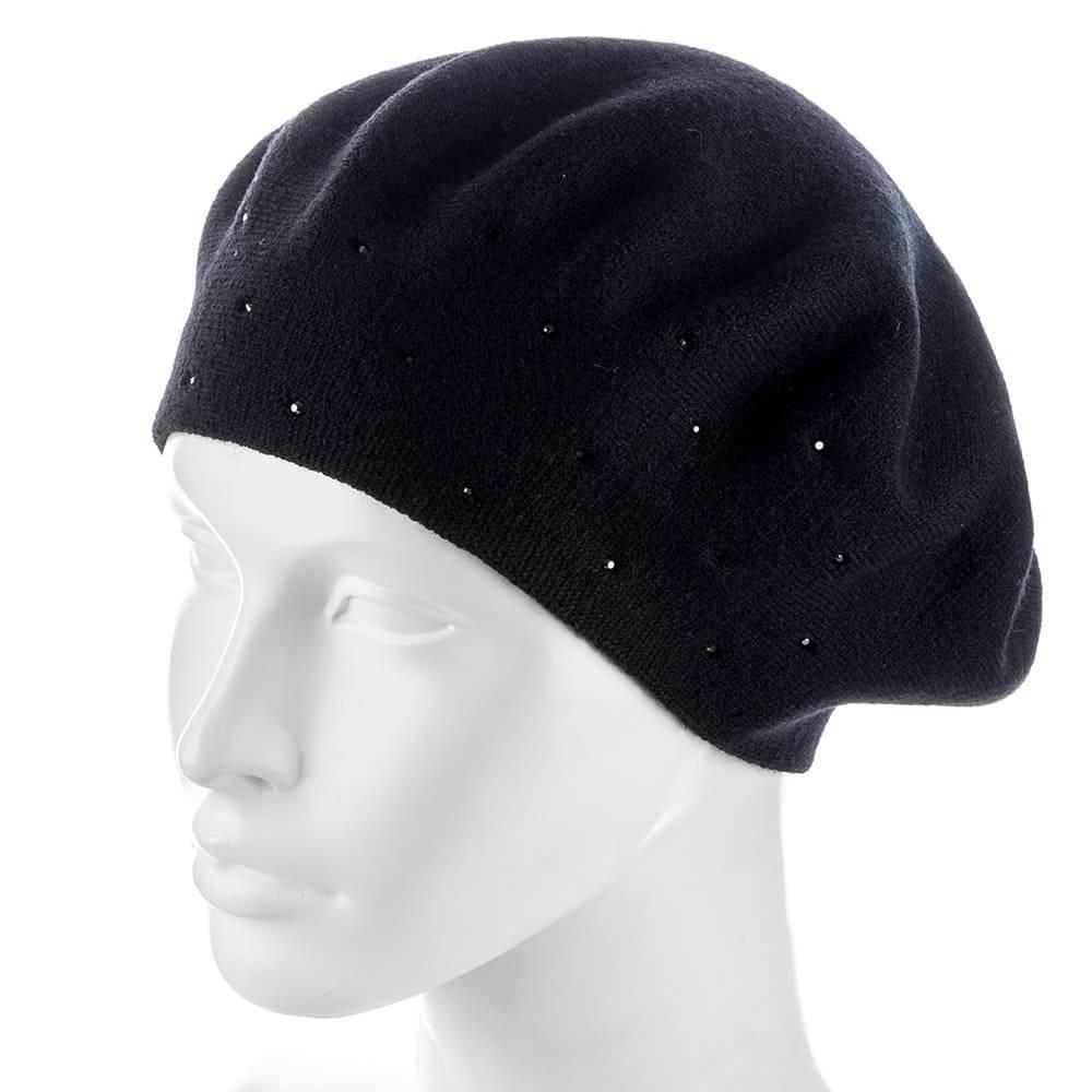 Берет женский со стразами Zolly ZH197 one size Черный (1464441000)