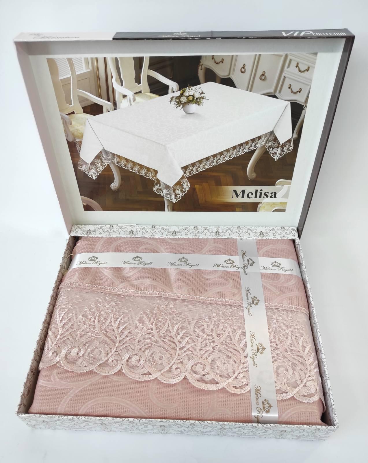 Скатерть Maison Royale 160x260 ovale Melisa Pudra (CN6794)