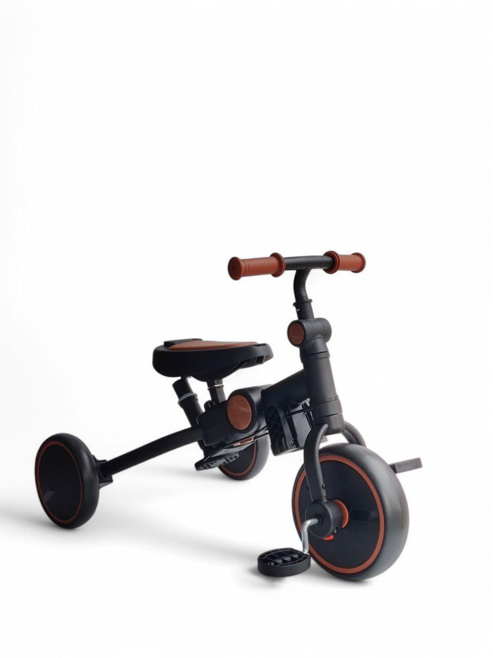 Велосипед 3в1 з батьківською ручкою та піддашком Royal Leather Trike 105-2 триколісний із 2 режимами коліс Чорний (105-2r-s1) - фото 3 Велосипед 3в1 з батьківською ручкою та піддашком Royal Leather Trike 105-2 триколісний із 2 режимами коліс Чорний (105-2r-s1) - фото 3