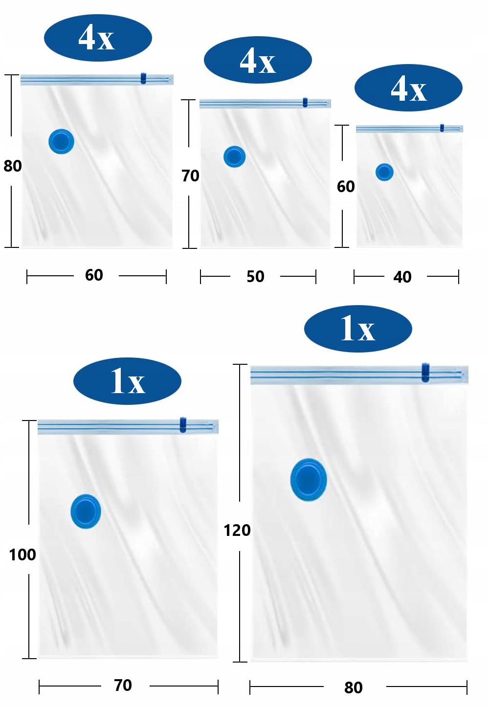 Набор вакуумных пакетов с ручным насосом 14 шт. (2186) - фото 2