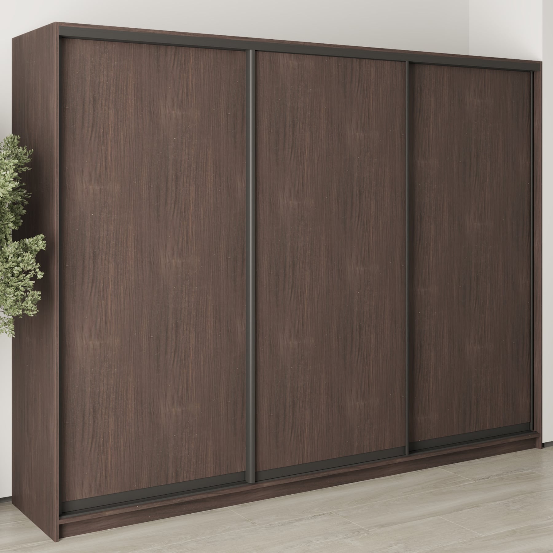 Шафа-купе тридверна Mebel Star Комбо BG MBS-9007 270х60х210 см Дуб ристрето (1008996)