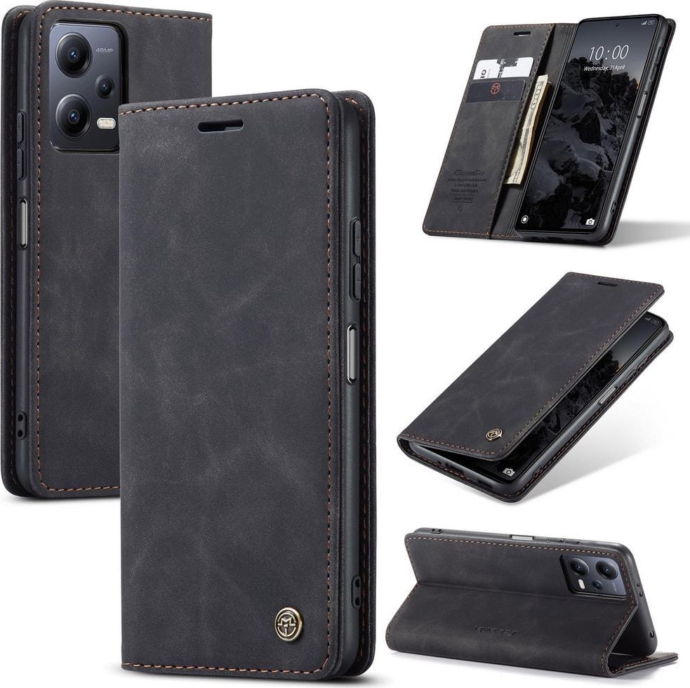 Чехол книжка с магнитом Xiaomi Redmi Note 12 Pro+ 5G CaseMe Black (34703-2B)