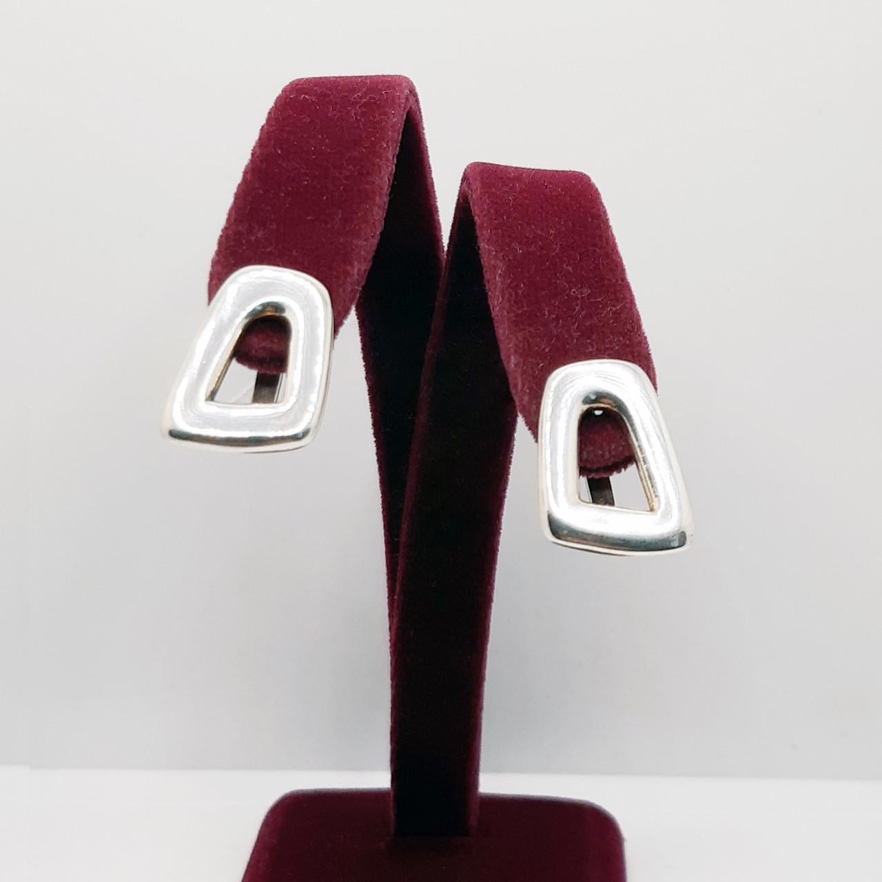 Серьги серебро итака чернение 925° 4,64 г (20266h)