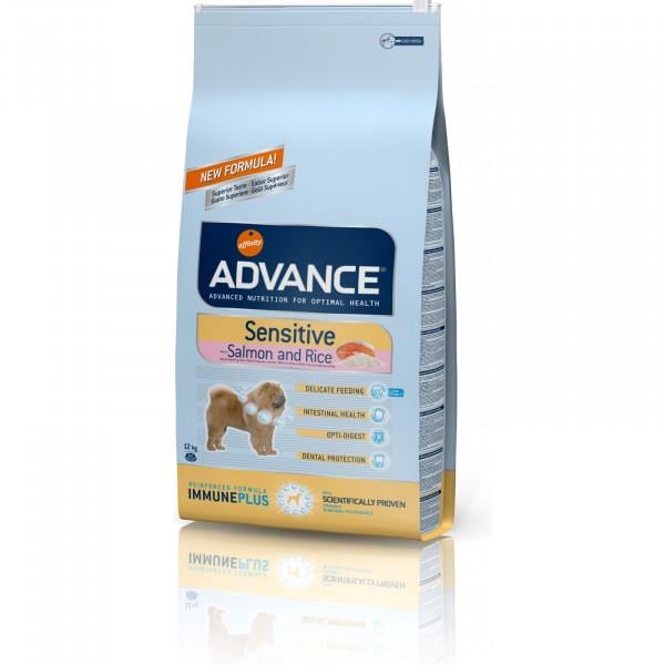 Сухой корм Advance Sensitive для взрослых собак, 12кг (8410650173559)