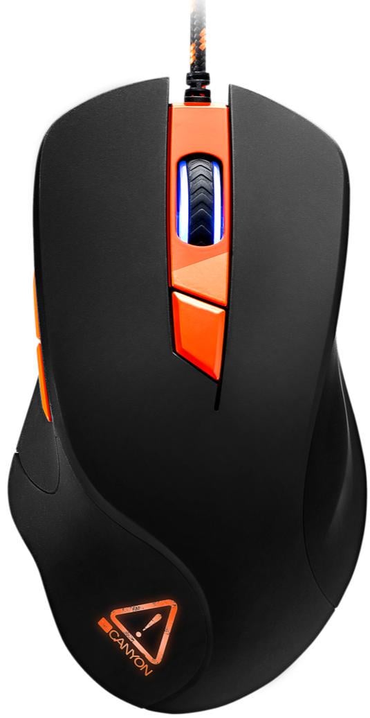 Проводная мышь Canyon Eclector Black/Orange (CND-SGM03RGB)