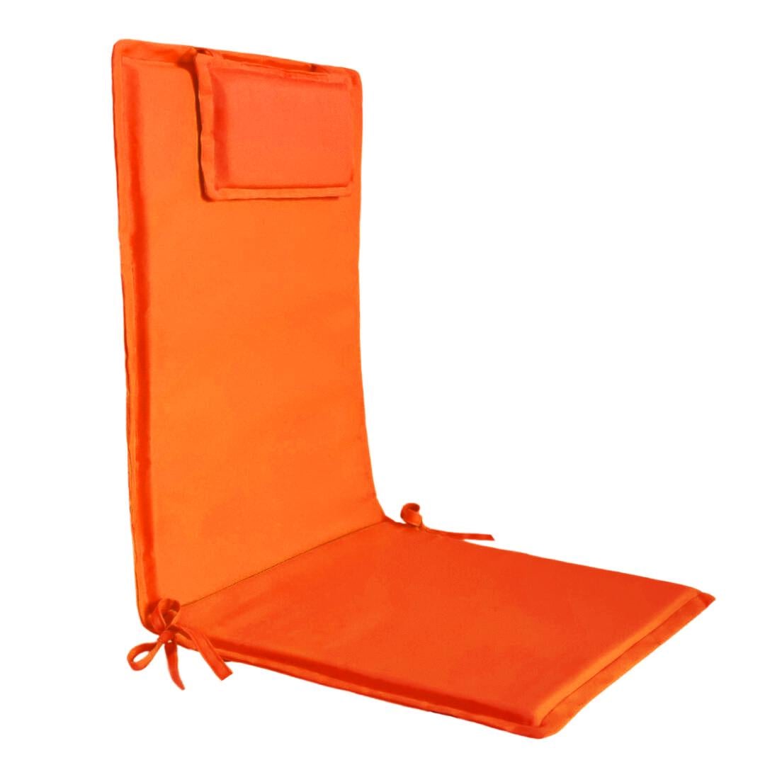 Матрас для лежака/шезлонга/садового стула с подголовником 170х50х3 см Оранжевый (2620730034)