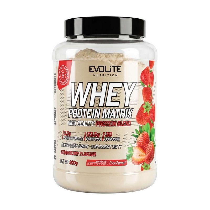 Протеин комплексный Evolite Whey Protein Matrix 900 г Клубника