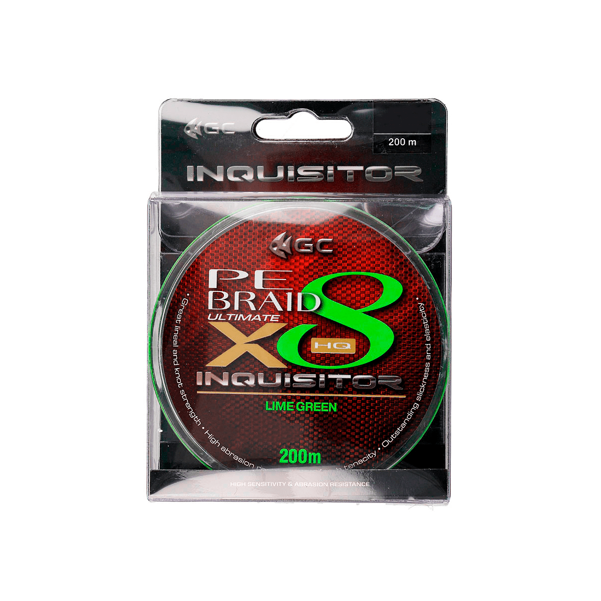 Шнур Golden Catch Inquisitor X8 200 м 0,181 мм 9,3 кг Lime Green (1861097906)