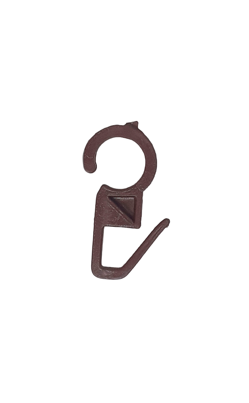 Крючок Mardom пластиковый 10 шт. Шоколадный - фото 1